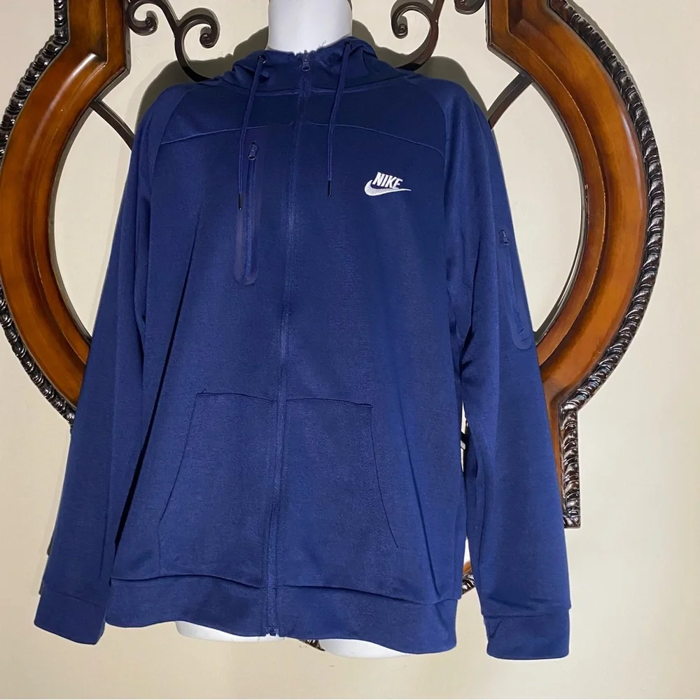 Nike Tech Full Zip Blue Hoodie